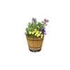 VegTrug Wooden Barrel Planters 37cm Burnt Oak