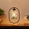 Devansh Multicolor Glass Wooden & Iron  Table Lamp -17 Inch Height  -Anh