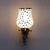 Devansh Metal Electric Wall Light in Antique Gold Colour with Beige Shade Count of 1 Light