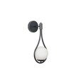 Birds Single Light Wall Fitting In Black  Finish With Opal Frosted White Glass
