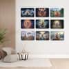 The Castle Decor Lord Shiva Wall Art Set of 9 8x12 Inch