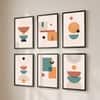 The Castle Decor Boho Abstract Botanical Wall Art Set of 6 Design 1 11x17 Inch