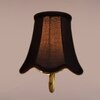 Devansh Gold Wall Mounted Lamp With Black Cotton Shade