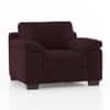 Esquel Premium 1 Seater Fabric Sofa in Deep Plum Velvet Colour
