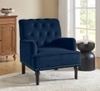 Velora Tufted Back Fabric Lounge Chair in Blue