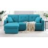 William  Pull Out Sofa cum Bed  in Turquoise Colour