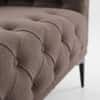 Bellmore 3 Seater Tufted Woven Chesterfield Sofa Brown