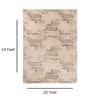 Abstract Beige Ivory Wool Silk Handmade Area Rug for Living Room 10x14