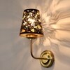 Devansh Metal Electric Wall Light in Gold Colour with Black Shade Count of 1 Light