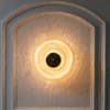 Maloto Amber Luster and Brass Metal Wall Light