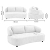 Henry Boucle 2 Seater Sofa in White  Color