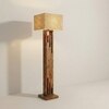 Victoria Beige Jute Floor Lamp with Beige Jute Base