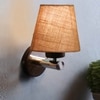 Devansh Metal Electric Wall Light in Beige Colour with Beige Shade Count of 1 Light