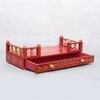 D'Dass Red Mdf and Sheesham Wooden Temple For Pooja