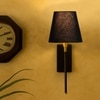 Devansh Metal Electric Wall Light in Black Colour with Black Shade Count of 1 Light