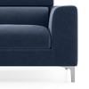 Chelsea Left Aligned 3 Seater Sectional Fabric Sofa (Lapis Blue)