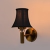 Devansh Gold Wall Mounted Lamp With Black Cotton Shade