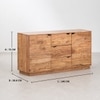 Ruben Solid wood Mango Sideboard with 2 Door & 3 Drawer in Natural Finish