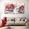 The Castle Decor Waterfall Wall Painting Wooden Framed 27x48 Inch
