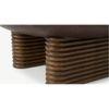 Ribbed Coffee Table Brown
