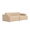 Comforthaven Wood 2 Seater With Upholstery Non Storage Sofa In Grey Colour