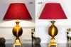 Faris Metal Table Lamp With Maroon Cotton Shade