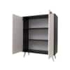 Nextstep Modern Metal Floor Cabinet Black And White
