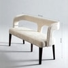 The Cloud Metal Bench in White Finish
