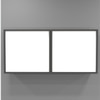 Aluminium Black Profile 4 Tinted Glass Handless Shutter  In Slate Grey Finish