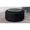 Loofy Ottoman with Strage Color in Black