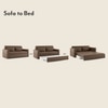 Camden 3 Seater Pull Out Sofa cum Bed In Mocha Brown Colour