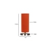 Orange cotton table lamp with Steel Base -4