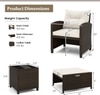 Carry Bird Wicker Patio Furniture Outdoor Balcony Chairs In Brown And Half White Colour
