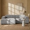 Sophisticated Wood Right Aligned 2-Seater With Upholstery Non Storage Sofa In Grey Colour
