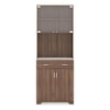 Hubert 4 Door Tall Display Cabinet in Classic Walnut Finish