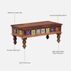 Sheesham Wood Large Coffee Table In Rustic Teak Finish