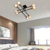 Eight Head Sputnik Black Mordern Chandelier