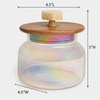 Ireka Homes Halo Glass Canister with Airtight Wooden Lid – Food Storage (5.5 x 5 in)