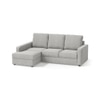 Apollo Compact Sofa (Colour : Vapour Grey, Cushion : Soft, Back Type : High Back, Seating Capacity : Left Aligned 2 Seater + Left Aligned Chaise + Ottoman)
