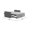 Hajel 3 Pull Out Sofa Cum Bed In Dark grey Colour