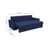 Barato 3 Pull Out Sofa Cum Bed In Nav Blue Colour