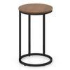 Delphine Solid Wood Side Table in Amber Walnut Finish
