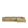 Elegantedge Wood Left Aligned 3-Seater With Upholstery Non Storage Sofa In Brown Colour