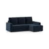 Apollo Sofa (Colour : Cobalt, Cushion : Soft, Back Type : High Back, Seating Capacity : Right Aligned 2 Seater + Right Aligned Chaise + Ottoman)