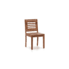 Capra Solid Wood Dining Chair Set Of 2 In Teak Finish
