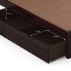 Florence Solid Wood King Size Drawer Storage Bed In Mahogany Finish