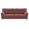 Osbert Velvet 3 Seater Sofa in Pink Color