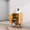 Hexa Red Engineered Wood Shoe Rack in Giant Wood Colour