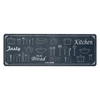 Luxe Home Jasty Fresh Bread Combo Kitchen Runner Mat- Grey (116x36 & 58x36 cm PC-2)