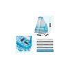 Aurora Stainless Steel Baby Cradle with Mosquito Net Clouds &Checks